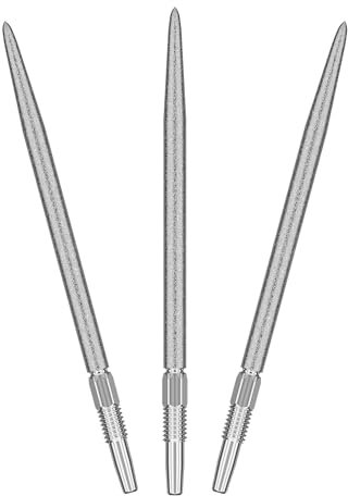 Target Darts Swiss Point SLK Luke Littler Dartspitzen (3er Pack Spitzen) 42MM - Silber | Raue strukturierte Dartspitzen, Ersatz Steeldarts-Spitzen, Professionelles Dart Zubehör