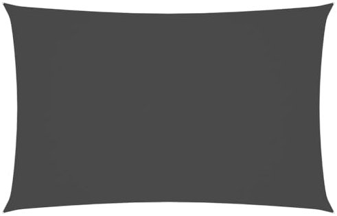 HOMTAKIE Voile de Parasol Tissu Oxford rectangulaire 2x5 m Anthracite