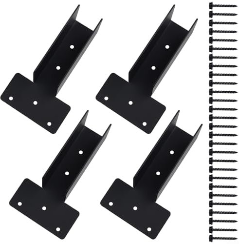 4pcs Pergola Side Top Mount Bracket, Upper Joint Timer Lumber Kit for Gazebo, patios pergolas, Sheds