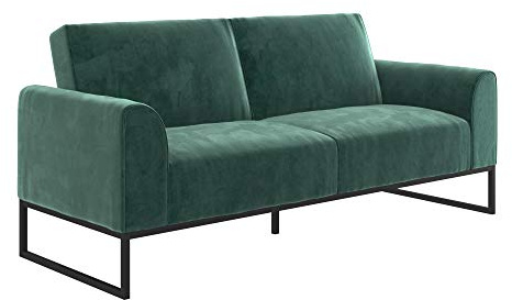 Adley Schlafsofa 2-Sitzer, Türkis, Samtbezug