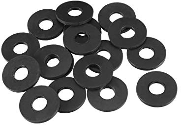 sourcing map 20 Stück Gummi Unterlegscheiben 16 mm Außendurchm. 6 mm Innendurchm. 1.5 mm Dicke für Wasserschlauch Wasserhahn