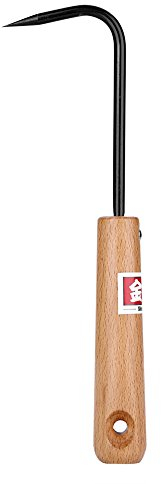 Asixx Bonsai Wurzelhaken, Professional Bonsai-Werkzeuge aus ManganstahlGartengeräte Robuste und Komfortable mit Ergonomischen Holzgriff,22cm