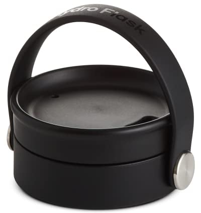HYDRO FLASK - Auslaufsicheren Ersatzdeckel Flex Sip Lid für Trinkflasche mit Größer Öffnung - Verschluss mit Honeycomb Insulation & Flex Strap - Spülmaschinenfest - Black