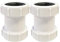 Raccordo a compressione dritto per tubi da 40 mm, in PVC (cloruro di polivinile), per tubi di scarico della vasca da bagno da 1/2, confezione da 2