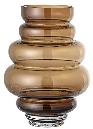 Bloomingville Vase, Marron, Verre