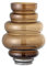 Bloomingville Vase, braun, Glas, 24cm