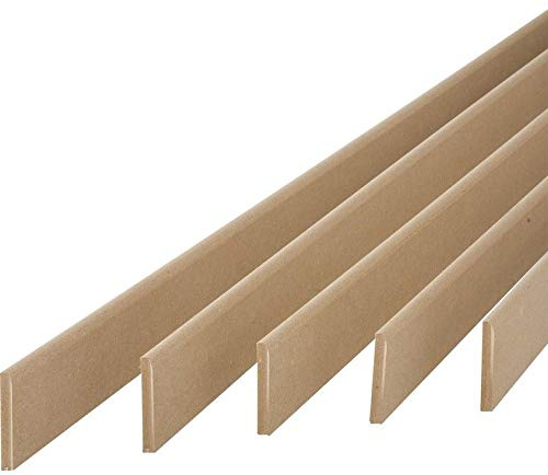 Sockelleiste aus natürlichem Medium, sehr hochwertig, hergestellt in Frankreich, abgerundete Sockelleisten, Maße wählbar (Höhe 7 cm, 50 ml)