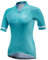 Santic Cycling Jersey Womens Short Sleeve MTB Mountain Bike Tops Summer Biking Jersey Bicycle Shirt Breathable Quick Dry Blue EU XL