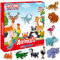 magdum 40 Zoo + BAUERNHOFTIERE Magnete Kinder für magnettafel - Magnet Spielzeug Kinder - Kühlschrankmagnete Kinder - Kühlschrank Magnete Set Kinder -Spielzeug ab 3 Jahre - Lernspiele ab 3 Jahre