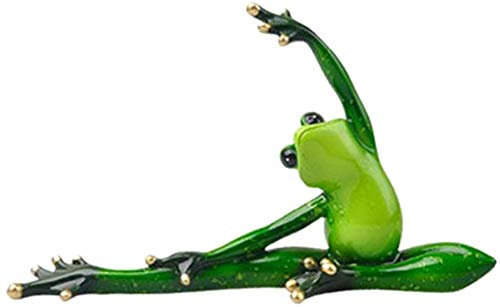 Froschfigur 3D Yoga Frosch Statue Lustige Kreative Desktop Ornament für Büro Zuhause Dekoration