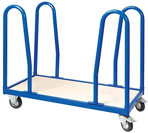 BRB Rungenwagen mit 4 Bügeln, LxBxH 1000x500x870 mm, 2 Bockrollen, 2 Lenkrollen mit Feststellbremse, Tragkraft 250 kg