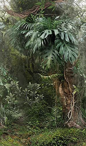 NEWROOM Vliestapete [ 2,70 x 1,59m ] großzügiges Motiv - kein wiederkehrendes Muster - nahtlos große Flächen möglich - Fototapete Dschungel Palmen Urwald Made in Germany