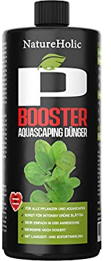 NatureHolic - P Booster I Flüssigdünger für Aquarien I Phosphatdünger I wichtig fürs Pflanzenwachstum I für strahlende Blattfarben I Aquascape und Pflanzenaquarium I 500 ml