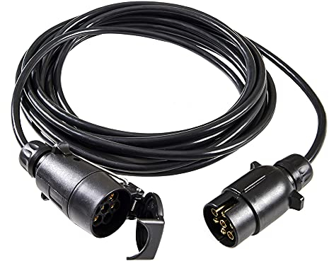 Feuunly Rimorchio Cavo 7 Poli 6,5M, Cavo Rimorchio Impermeabile 12V, con Presa Spina 7 Poli Rimorchio Cavo, Caravan Camion Trattori RV Auto Trattore Rimorchio Cavo (6,5M Rimorchio Cavo 7 Poli)