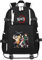 Roffatide Anime Demon Slayer Kamado Tanjirou Nezuko Hauptcharakter Bedruckter Laptop-Rucksack mit USB-Ladeanschluss und Kopfhöreranschluss
