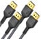 Maxonar [2Pack] DisplayPort Kabel 1.4 [VESA-Zertifiziert] 2m/6.6ft DP1.4 8K@60Hz HBR3 4K@60Hz/144Hz/120Hz 5K@60Hz 2K@165Hz/240Hz Unterstützung FreeSync G-Sync HDR10 Display Port für Gaming Monitor