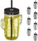 Relaxdays Pack de 8 Vasos con Pajita y Tapa, Jarras para Helado o Limonada, Forma de Cactus, 500 ml, Transparente
