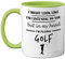 Stuff4 Golf Gifts for Men - in My Head - Funny Golf Presents for Men, Gifts Golfers, Presents, Lover Gift, 11oz Ceramic Green Handle Premium Mugs (MUG-ST10-WLG-INMYHEAD-GOLF-FBA)