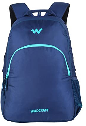 Wildcraft compact blue Laptop Backpack 15.5 Inch School Travel Computer Backpack for Laptop Water-Resistant Casual Daypack for Business College Work Bag Men/Women