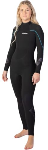 Gul Womens Response 3/2mm GBS Back Zip Wetsuit - Black - Thermal Warm Heat Layer Layers Easy Stretch Waterproof Sprayproof