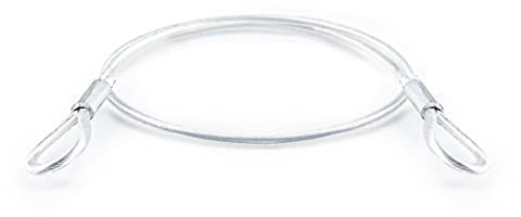 DQ-PP Câble en acier gainé avec œillets | Longueur : 6,5 m / 650 cm | Épaisseur : 2 mm / 3 mm | 6 x 7 mm | Câble à boucle | Antivol pour meubles de jardin, meubles de terrasse, vélo, corde à boucle