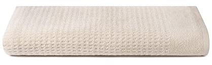 OSAMA Sweet Home SW 84009551 Waffel-Badetuch, Reine Baumwolle, Zero Twist, gebleichter Sand, 70 cm x 140 cm