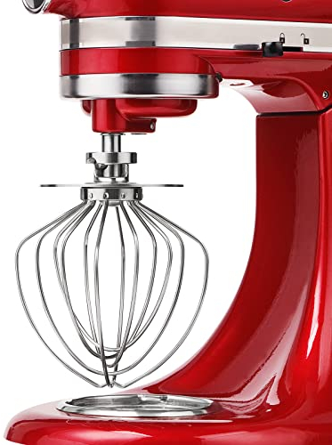 K45WW Whisk Attachment for KitchenAid Stand Mixer, Stainless Steel Wire Whip Attachment Dishwasher Safe