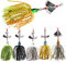 6stk Spinnerbait Angelköder Hechtköder Set Chatterbait Jig Spinner Köder Jigköpfe Angeln Set Kunstköder Blinker Spinnköder für Hecht Forelle Angeln Barsch Zander