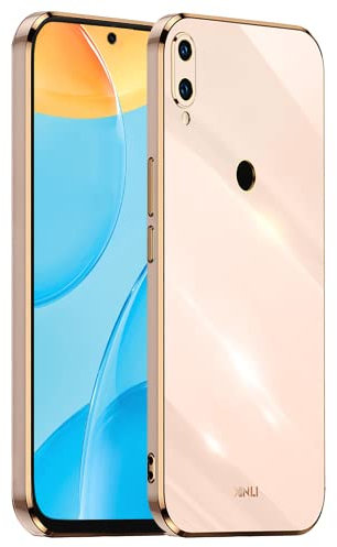 EASSGU [Telaio Elettrolitico Custodia per HUAWEI P Smart 2019 / HONOR 10 Lite (6.21 Inches) Cover Protettiva in Morbido Silicone TPU - Rosa