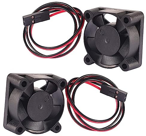 Unifizz Lot de 2 ventilateurs de refroidissement pour moteur RC 30 x 30 x 10 mm DC 5 V RC, ventilateur de refroidissement pour moteur de voiture 3010 RC compatible avec HSP HPI Wltoys Himoto Tamiya