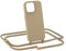 ZhinkArts - Chaîne de téléphone portable compatible avec iPhone 12/12 Pro - Étui de protection à suspendre - Cordon amovible - Collier - Silicone - Taupe - Beige