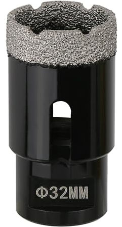Vearter 32mm Trocken Diamant Kernbohrer, M14 Gewindeanschluss Vakuumgelötete Lochsäge für Mauerwerk, Diamantbohrkrone für Fliesen, Marmor, Granit, Porzellan, Beton und Quarzstein