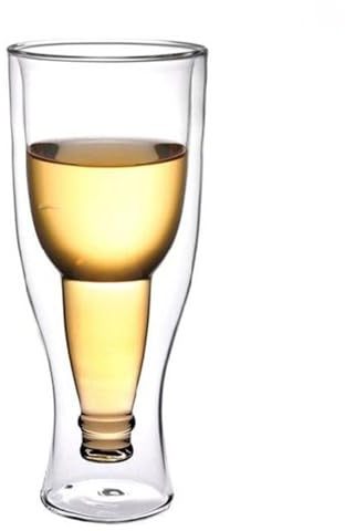 Soulnioi Bierglas, doppelwandig, isoliert, umgedreht, 350 ml