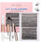 DIY Lash Extension Kit 204 Pcs Individual Lashes with Bond and Seal Lash Remover Tweezers Cluster Lashes False Eyelashes Natural Lash Clusters C D Curl Eyelash Extensions 10-16mm - DM01+DM17