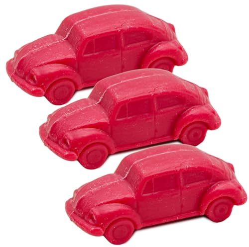 La Maison du Savon de Marseille - French Car Shaped Soap for Body Wash or Decoration - Lemon Fragrance - 20g Novelty Bars - Set of 3