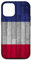 Coque pour iPhone 12/12 Pro France, planches de bois drapeau français, France