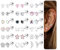 JeweBella 18 Paar Hypoallergen Medizinische Ohrstecker für Damen Frauen Ohrringe Silber Helix Piercing Ohr Ohrstecker Chirurgenstahl Opal Perlen Gesundheitsstecker Ohrringe Set Kinder Ohrringe Mädchen