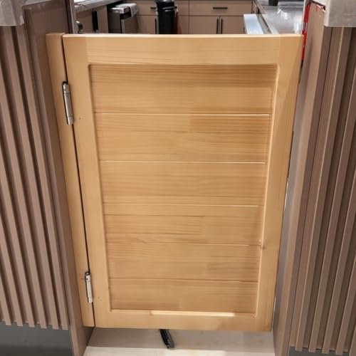 Porta Battente Porta a Mezza Anta Oscillante per Bar, Porte Interne in Legno di Pino Naturale per Saloon, Porta D'ingresso per Cucina Bar, Porte da Cowboy a Doppia Anta Oscillante con 2 Cerniere(W 65c