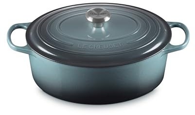 Le Creuset Cocotte oval de hierro fundido, 31 cm, 6.3 L, Todas Las Fuentes de Calor Incluida la inducción, Ocean, 21178313602430