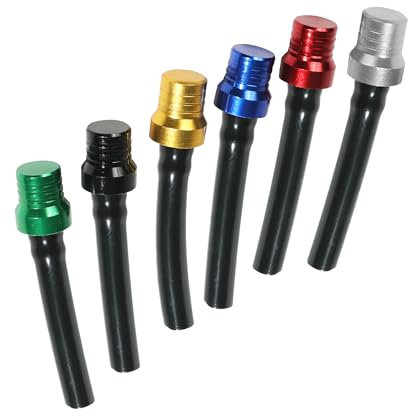 Flaconi 6 Stücke Motorrad Gas Kraftstofffilter Benzin Tankdeckel Ventil,Universal Tankdeckel Entlüfter Schlauch,Entlüftungsschlauch,Aluminium Kraftstofftank Entlüftung Ventil für 50cc 110cc 70cc 125cc