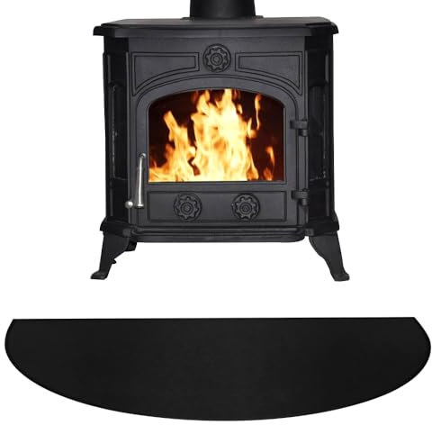 SKIKHN Alfombra Ignífuga para Chimenea, 102 x 50 cm, Chimenea Estera ignífugo, Tapete Ignífugo para Chimenea, no Inflamable, Alfombra Ignifuga, para Cocina, Parrilla, Fireplace, Suelo, Lawn y Camping