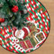 Weihnachtsbaum Rock, 120CM Grun Rot Weihnachtsbaum Decke, Große Weihnachtsbaumdecke mit Weihnachtsmann Polyester Tannenbaumdecke, Retro Christbaumdecke fur Winter Weihnachten Party Dekor Innen Außen