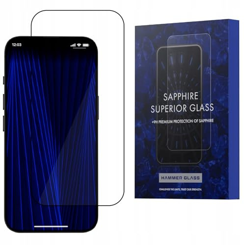 100% Saphir-Hammerglas für Apple iPhone 15 Pro Max panzer Schutz Glas, mehr als 9H Härte 9H+ Displayschutzglas aus Saphir 6,7 Zoll, Einfaches Installationswerkzeug enthalten, Ultra-klar Ultrabeständig