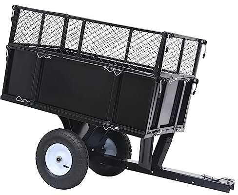 LXYZWRW Furniture Select-Remorque basculante pour tondeuse à gazon Charge 150 kg