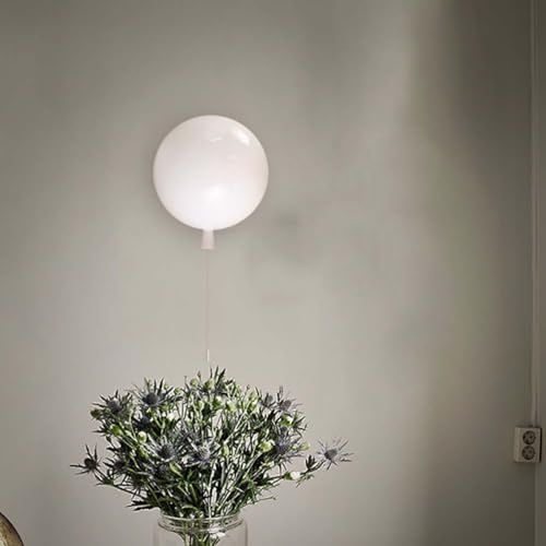 AoLa Kinder Wandleuchte Ballon, Kinderzimmer Wandlampe Kugel Bunte Ballon E27 mit Schalter Wandleuchten Jungen Mädchen Zimmer Karikatur Nachtlicht Babyzimmer Wand Dekolampe,Weiß,25CM