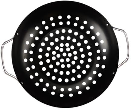 FUNOMOCYA Grillplatte Aus Carbonstahl Antihaftplatte Für Grill Grillfischpfanne Grilltablett Leicht Zu Reinigen Und Langlebig