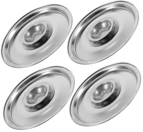 Mikinona Stainless Steel Lids for Seasoning Pots Mini Pot Cover for Heat Retention and Spill Prevention Universal Lid for Pots and Pans 4-Pack 4.72 in