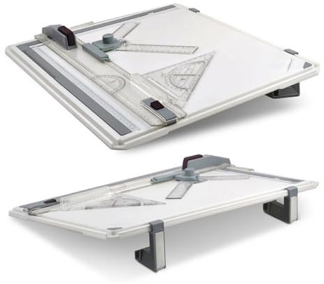NEWFUN Zeichenplatte A3,Zeichenbrett A3,Multifunktionales Zeichenbrett für Das Technische Zeichnen im Büro A3 mit Winkelmesser, Paralleler Zeichenbahn für Studenten Designer Exaktes Arbeiten
