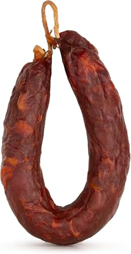 Chorizo de porc noir ibérique Pata Negra 180 g – Lot de 3 – Charcuterie séchée gastronomique – Saucisse ibérique fumée traditionnelle emballée sous vide