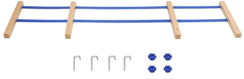 Rückenlehne für Holzschlitten - Stabile Schlittenlehne mit Doppellatten-Design - Sitzhilfe für Kinder Blau